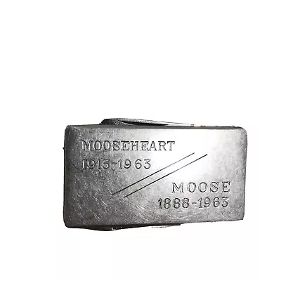 Vintage Moose Mooseheart Money Clip Pocket Knife Nail File Combo Stainless Japan • $12