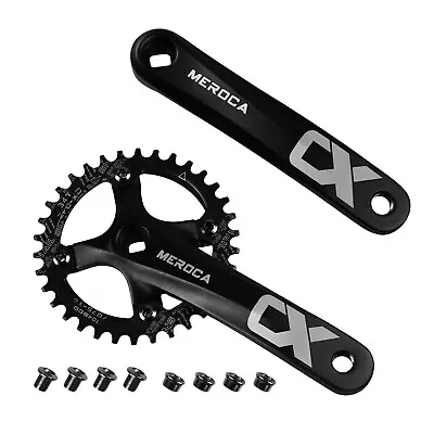 Crankset 104BCD170mm With BB Mountain Bike Crank 32T-38T Round Chainring MTB BMX • $9.98