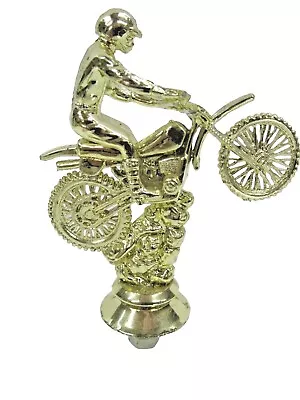 Vtg Motorcycle TROPHY Topper Plastic Dirt Bike  5  Gold Tone #OT • $9.50