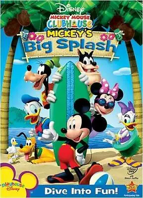 Mickey Mouse Clubhouse: Mickey's Big Splash - DVD - VERY GOOD • $4.99