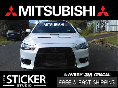 $18 • Buy Mitsubishi Windshield #2 Logo Sticker Lancer Mirage Outlander Evolution 7 8 9 X