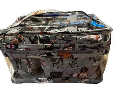 Vera Bradley 3 Piece Cosmetic Set  DOG SHOW  Travel Cases Makeup Bag 16012 New • $65