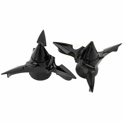 $23.89 • Buy Spike Spun Blade Spinning Front Axle Nut Covers For Harley Touring Softail Dyna 