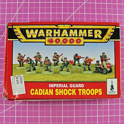 Warhammer 40K Imperial Guard Cadian Shock Troops Metal Rare OOP Citadel Troopers • $144.95