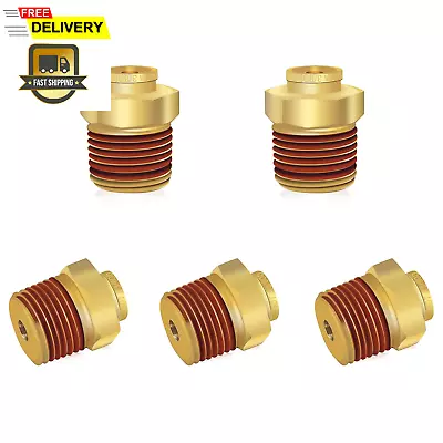 3/8 DOT Brass Push To Connect Air Line Fittings 5 PCS 3/8 OD Tube X 1/2 NP USA.. • $33.78