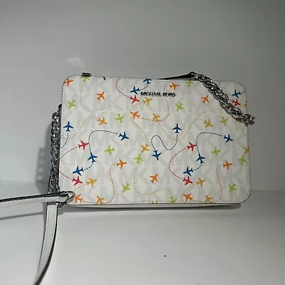 Michael Kors JET SET Airplane Print CROSSBODY BAG WHITE RARE NWT MSRP  • $145