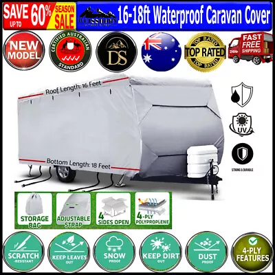 16FT 17FT 18FT Caravan Campervan Cover Pop Top Water Resistant UV Heavy Duty New • $133.25