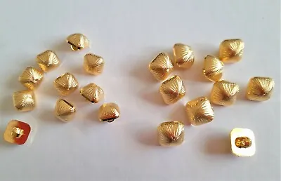 10 Gold Tone Metal Look Shirt Shank Buttons 12 Or 10mm • £3.45