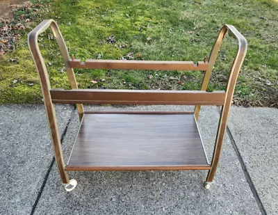 Vintage Mid Century Modern Gusdorf Rolling Portable TV Utility Cart Music Stand • $29.95