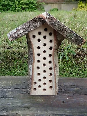 Unique Solid Oak Handmade Insect Bug Bee House Hotel Natural Wildlife Shelter • £35