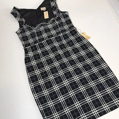 Lindy Bop Womens SZ 16 XL Black Blue Plaid Retro Wiggle Pencil Dress Rockabilly • £33.26