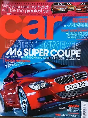 $9.92 • Buy Car Magazine - June 2005 - BMW M6 V 911, Audi RS4, Lexus GS, Merc CLS
