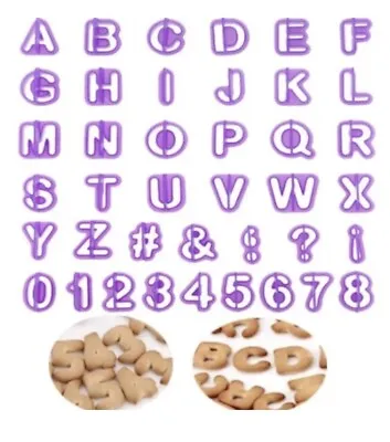 40pcs Set Alphabet Number Letter Cutter Mould. • £3