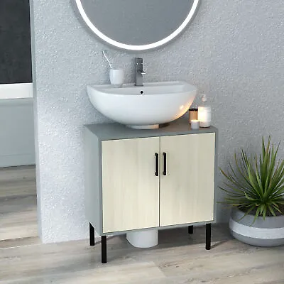 £40.99 • Buy Bathroom Sink Cabinet, Freestanding Under Sink Storage Cabinet, Natural
