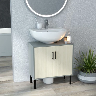 £40.99 • Buy Bathroom Sink Cabinet, Freestanding Under Sink Storage Cabinet, Natural