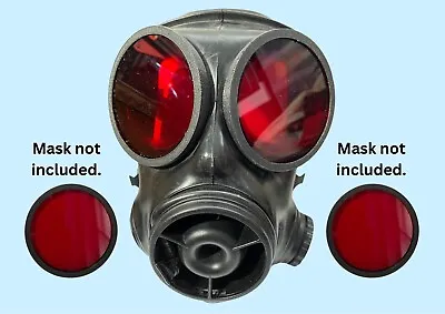 S10 Respirator Gas Mask Outset Safety Clip On  Rubber Lens Covers Red • £29.99