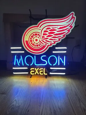 $859.99 • Buy (VTG) 1996 Molson Beer Detroit Redwings NHL Hockey Bar Neon Light Sign Mib