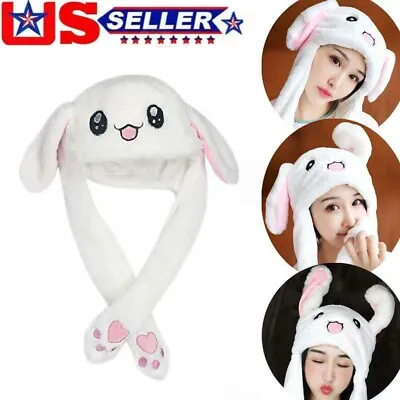 $9.18 • Buy Cute Plush Rabbit Pinching Bunny Moving Ear Hat Animal Arm Airbag Cap Gifts USA