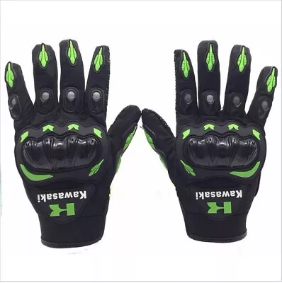 Green Kawasaki Knuckle Motorcycle Bike Enduro Gloves Cycling Motorcross  100% • $17.41