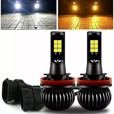 2X H8/H11 Car LED Fog Driving Light Bulbs White+Yellow Dual Color 2600LM • $24.97