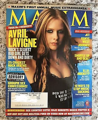 Maxim Magazine: Rocktober 2004- Avril Lavigne Rock’s Sexiest Bad Girl  • $9