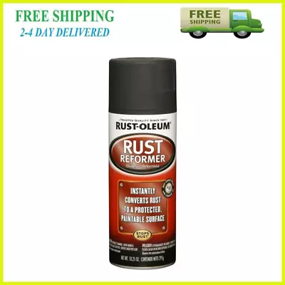 Automotive Flat Black Finish Rust Converter Rust Reformer Spray Coat 10 Oz • $11.99