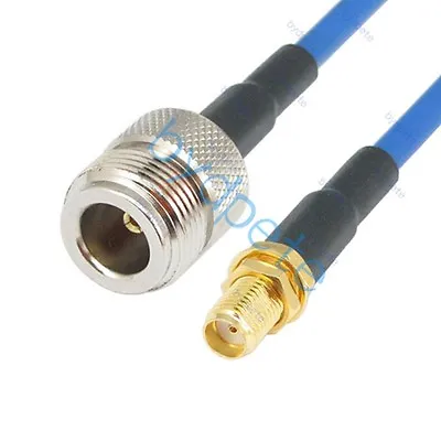 N Type Female To SMA Female Jack RF Semi Flexible Low Loss RG402 RG141 Cable In • $5.70
