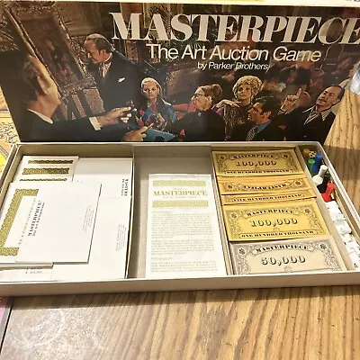 1970 Vintage MASTERPIECE The Art Auction Game By Parker Brothers COMPLETE • $39.82