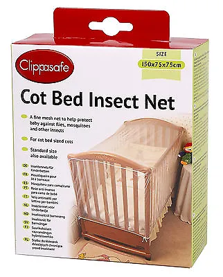 Children Protect Prevent Insect Cat Net Secure Mesh Ease Sleep Safe Cot Bed Clip • £19.85