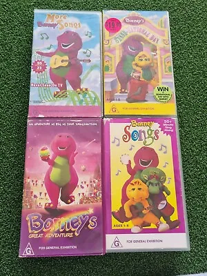 Barney VHS Tapes Lot Vintage 90s More Songs Sense Sational Day Great Adventure • $25