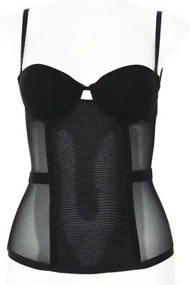 La Perla 'Evelina' Black Long Line Bustier L88808 Size 34B • $287.28