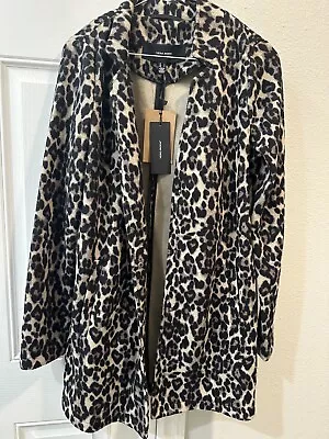 Vero Moda Leopard Print Jacket 3/4 Sleeve Side Pockets Women Size S NWT-see Note • $16.99