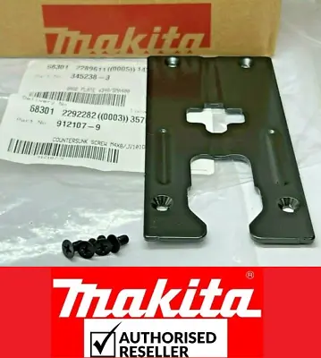 GENUINE MAKITA JIGSAW BASE PLATE 345238-3 + 4 Screws 4340 4341 4350 4351 CT/FCT • £6.96