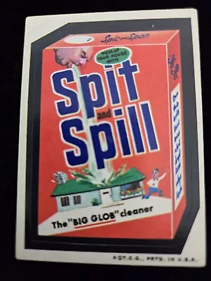 1973 Wacky Packages Series 3 Sticker SPIT AND SPILL Spic And Span Error Card Tan • $42