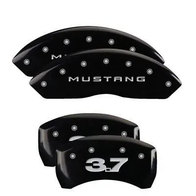 MGP 4 Caliper Covers Engraved Front 2015/Mustang Engraved Rear 2015/GT Yellow Fi • $328.99