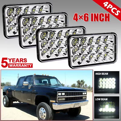 4Pcs 4X6  LED Headlights Hi Lo Beam For Chevrolet Pickup C10 C20 K10 K20 R10 R20 • $40.94
