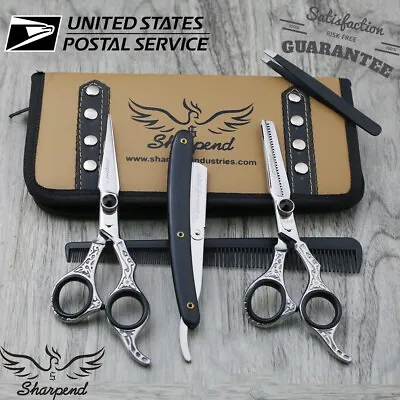 Professional Barber Hair Cutting Thinning Scissors Shears Set Hairdressing Salon • $23.49