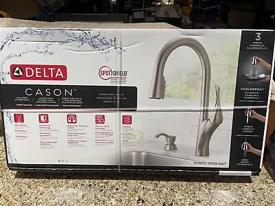 NEW!! Delta Cason Spotshield Stainless Pull-Down Kitchen Faucet 19782Z-SPSD-DST • $139.93