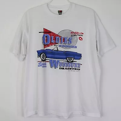 1997 Woodburn Dragstrip T-Shirt XXL White Drag Racing Vtg Single Stitch USA • $17.97