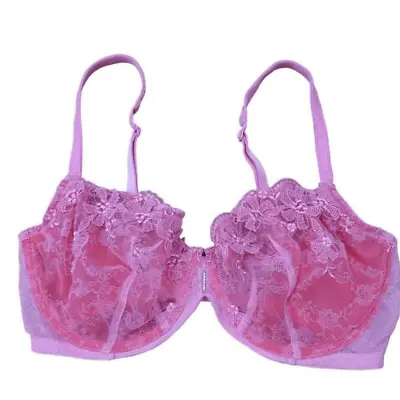 Victoria's Secret Embroidered Floral Lace Semi Sheer Underwire Convertible Bra • $25