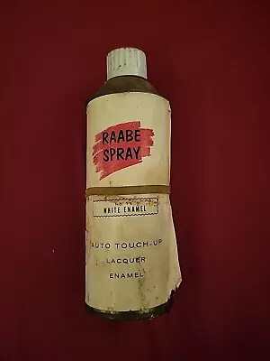 Vintage 1950s Raabe Spray No. 75 White Enamel Auto Touch-Up Lacquer Enamel 16oz • $15