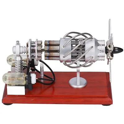 Stirling Engine Model Kit Hot Generator 16 Cylinder Swashplate Educationa FS • $242.78