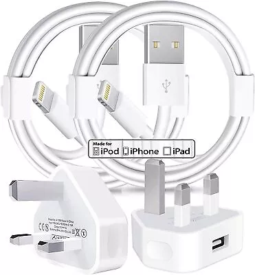 100% Genuine CE Charger Plug & Data Cable For Apple IPhone 5 6 7 8 X XR 11 12 SE • £6.99