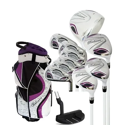$399 • Buy Founders Club Believe Ladies Womens Complete Golf Club Set With Bag, Head Covers