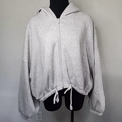 H&M Hooded Jacket With Drawstring - Light Grey Size XXL • $8