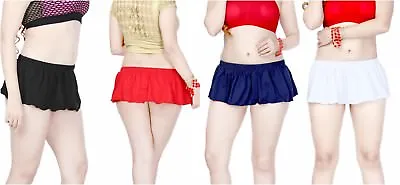 Women's Micro Mini Skirt Ladies Short Skirts Girls Rara High Waist Stretch 6-20 • $24.82