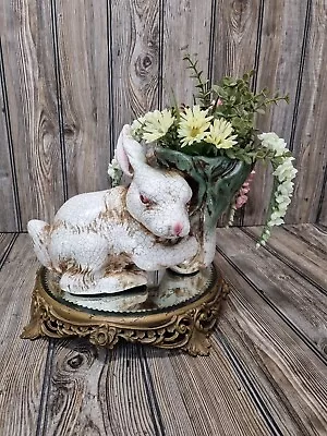 RARE Mark Roberts Cotton Tail Rabbit Bunny Ceramic Planter 8” Tall 10” Wide • $59.99