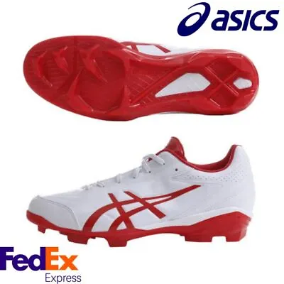 ASICS Men Baseball Spike Shoes STAR SHINE 2 1121A012 101 Red/White FEDEX NEW!! • $90.25