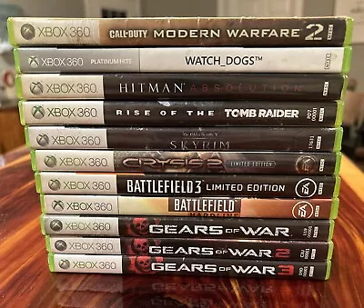 Xbox 360 Games~Gears Of War-2-3~Battlefield Hardline-3~Crysis 2~Skyrim~Hitman + • $29.99