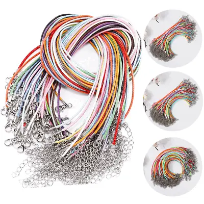 18'' Mix Wholesale Leather String Charms Necklace Cords Rope Bulk Lot Cords USA • $11.99